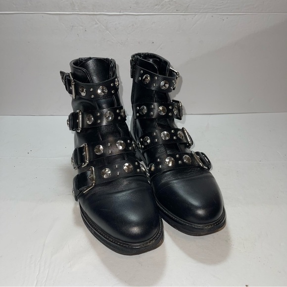 Maje Fortuna Studded Leather Boots Boots Size 8.5/EU 39 - Picture 9 of 10